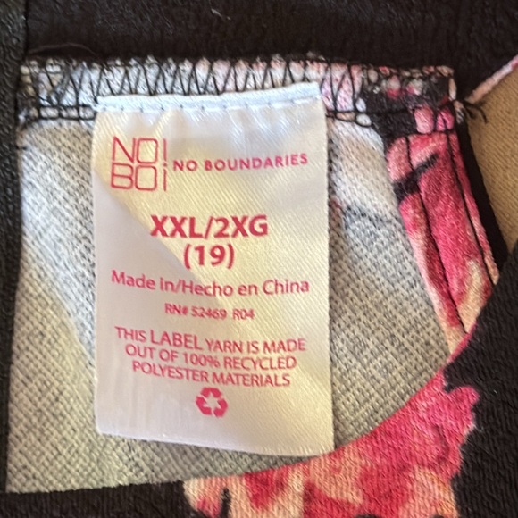 NO BOUNDARIES. NWT. Black/Pink Floral, Sleeveless Dress. Size 2X. Halter… - Picture 8 of 12